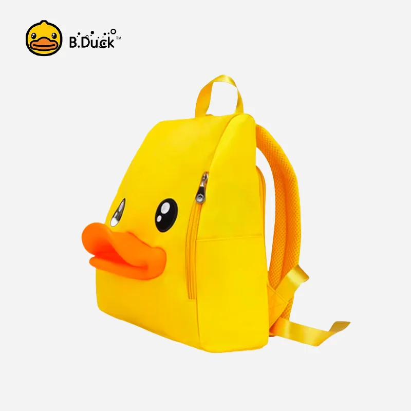 B. Bebek ransel anak-anak untuk anak laki-laki perempuan prasekolah tas buku 3D kartun kuning bebek Daycare tas balita