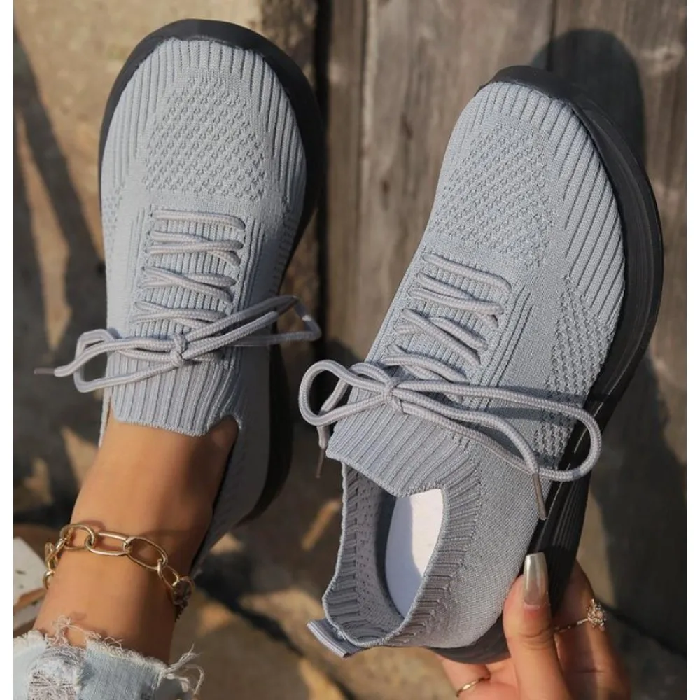 

Women Mesh Breathable Casual Sneakers Lace-up Vulcanized Shoes Ladies Platform Sneakers Female Shoes Plus Size Zapatos