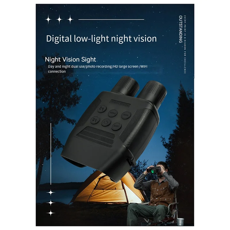 CLCU New Binocular Night Vision Device Day And Night Outdoor Adventure HD Telescope ABS Digital Large Screen Night Vision Device