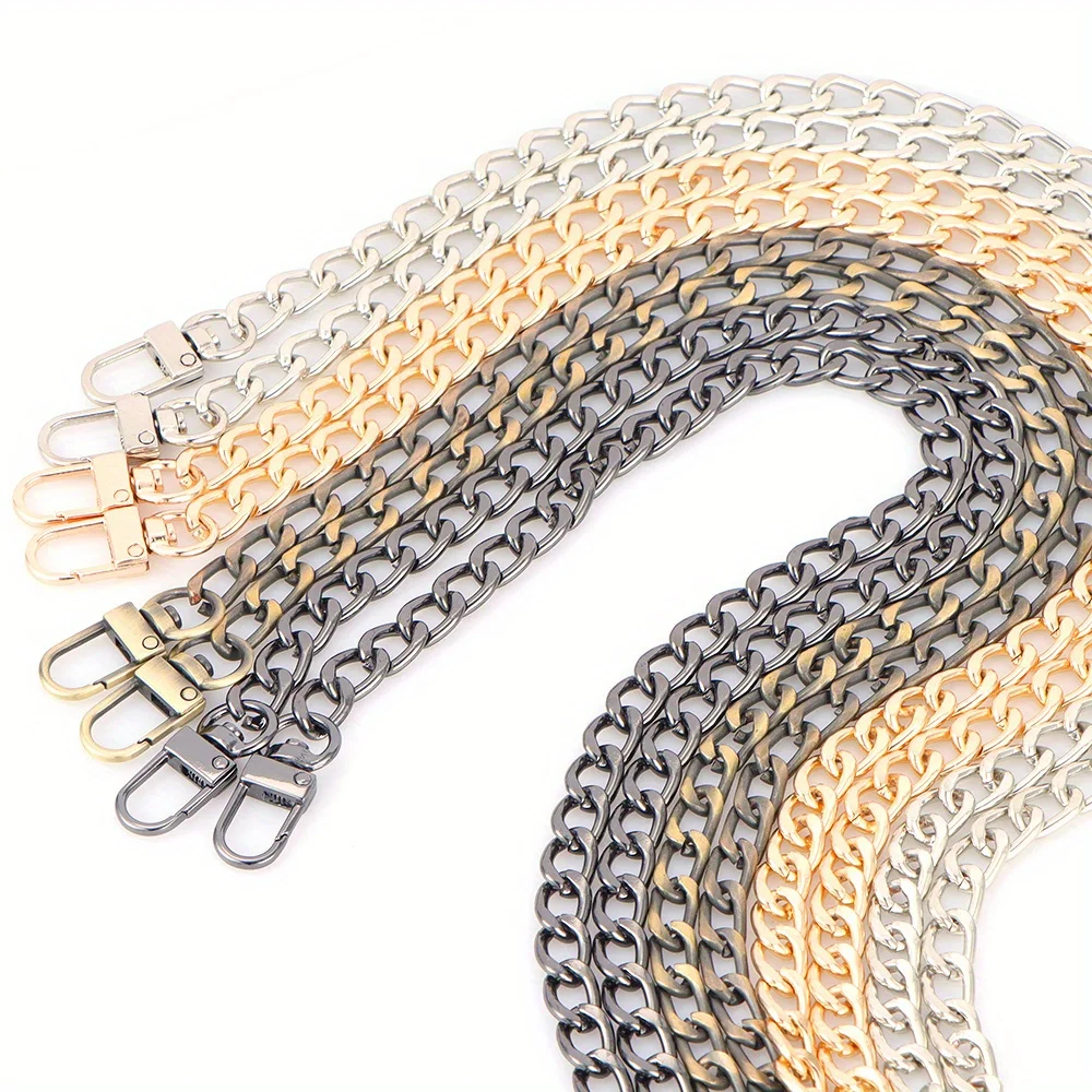 40-140cm Purse Chain Strap Flat Chain Strap Handbag Chains for Wallet Satchel Tote Bags Shoulder Bag Chain Replacement Strap