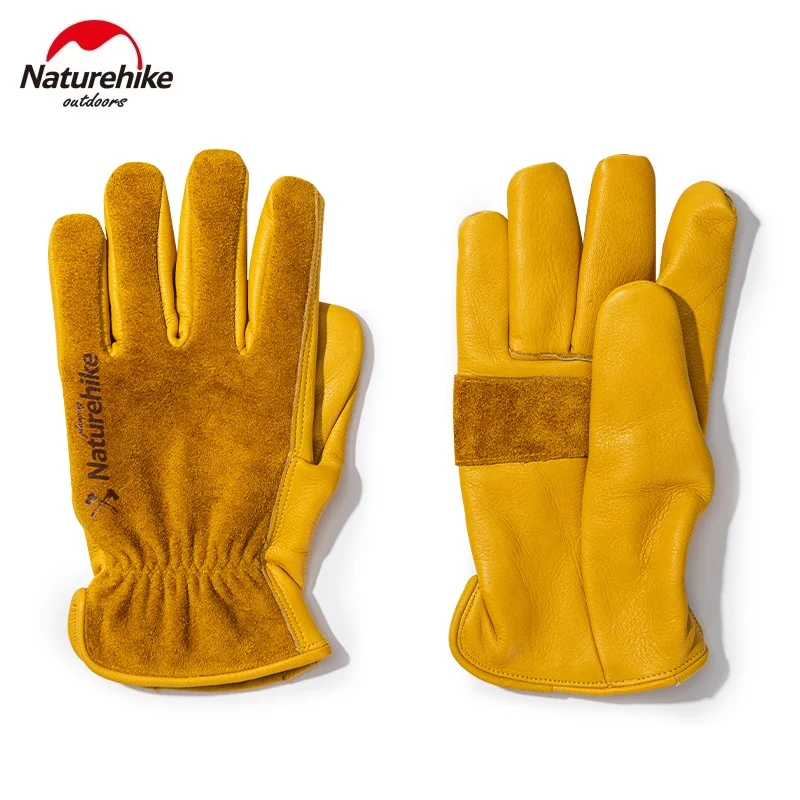 Naturehike Cowhide Gloves Protect Abrasion Resistance Gloves Soft Breathable Multi-Functional Safety Work Gloves NH20FS041