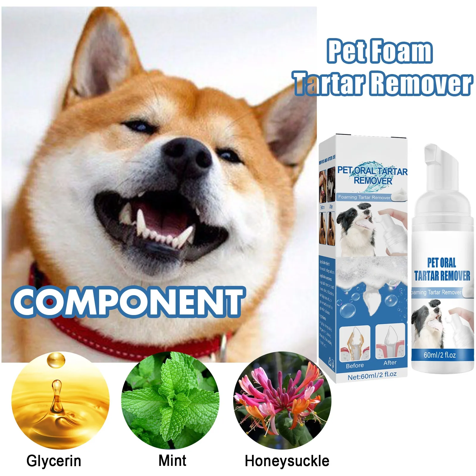 3pcs Dog Breath Freshener, Dog Tooth Cleaning Spray, Freshen Breath Immediately, Dog Dental Spray, Pet Fresh Breath Dental Spray