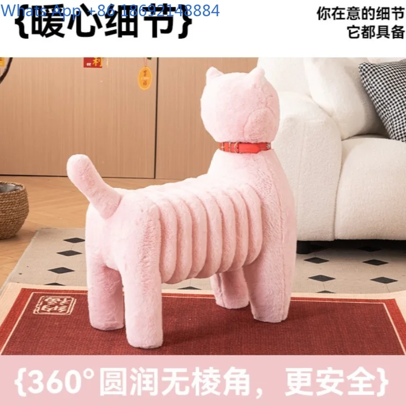 Creative Home Shoe Changing Stool Animal Shape Seat Cartoon Living Room Stool