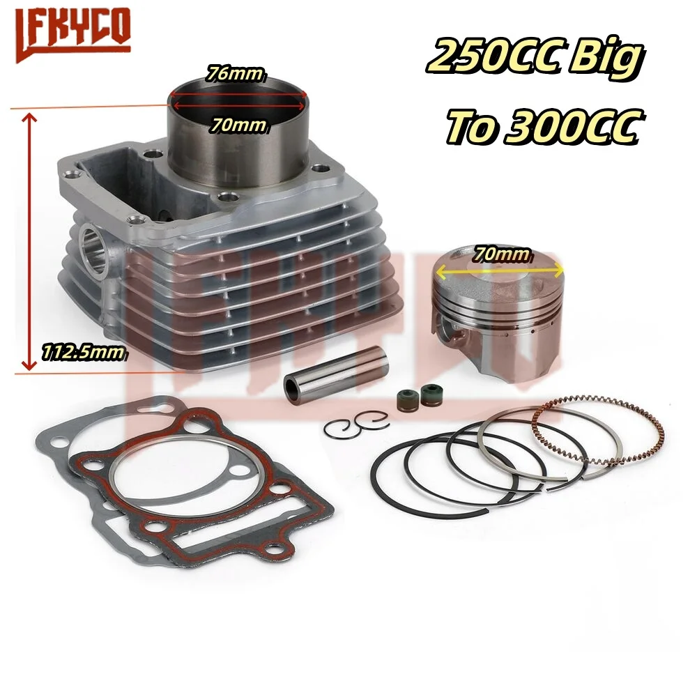Zestaw tłoka cylindra motocyklowego 70 mm z dużym otworem do Honda ZongShen YX250 CG250 do CG300 167FMM Pin 16mm ATV Motoblock Engine Parts