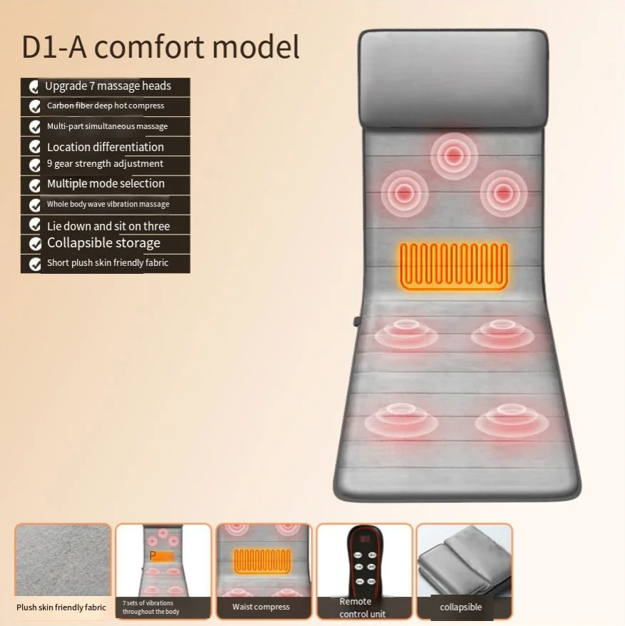 Heating body massager multifunctional massage mattress The waist back leg electric massager massage cushion blanket