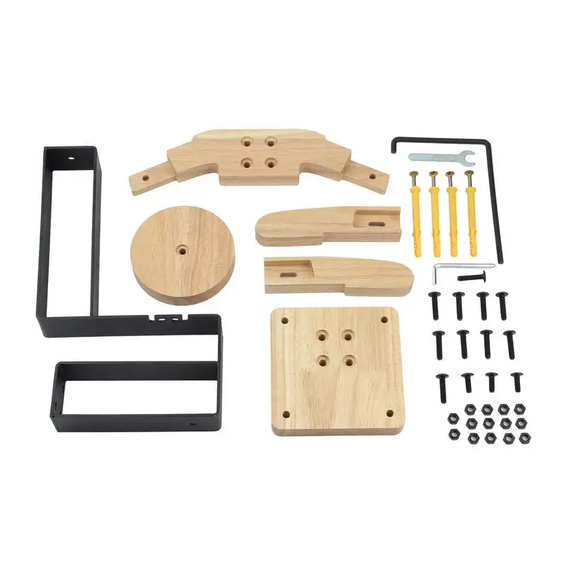 Motorcycle Hard Hat Wall Mount Heavy Duty Wall Mounted Wood Jacket Holder Easy Installation Versatile Gear Rack Multifunctional