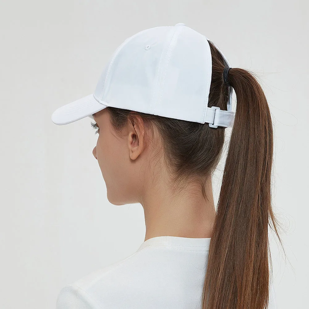 Women Ponytail Baseball Caps Hollow Empty Top Summer Sun Hats pink Butterfly Snapback Hat Female Adjustable Messy High Bun Cap