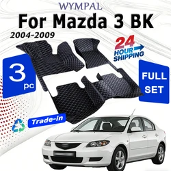 Car Floor Mats For Mazda3 Mazda 3 BK 2004~2009 Auto Rugs Durable Waterproof Carpet Luxury Leather Mat Full Set Car Accessories