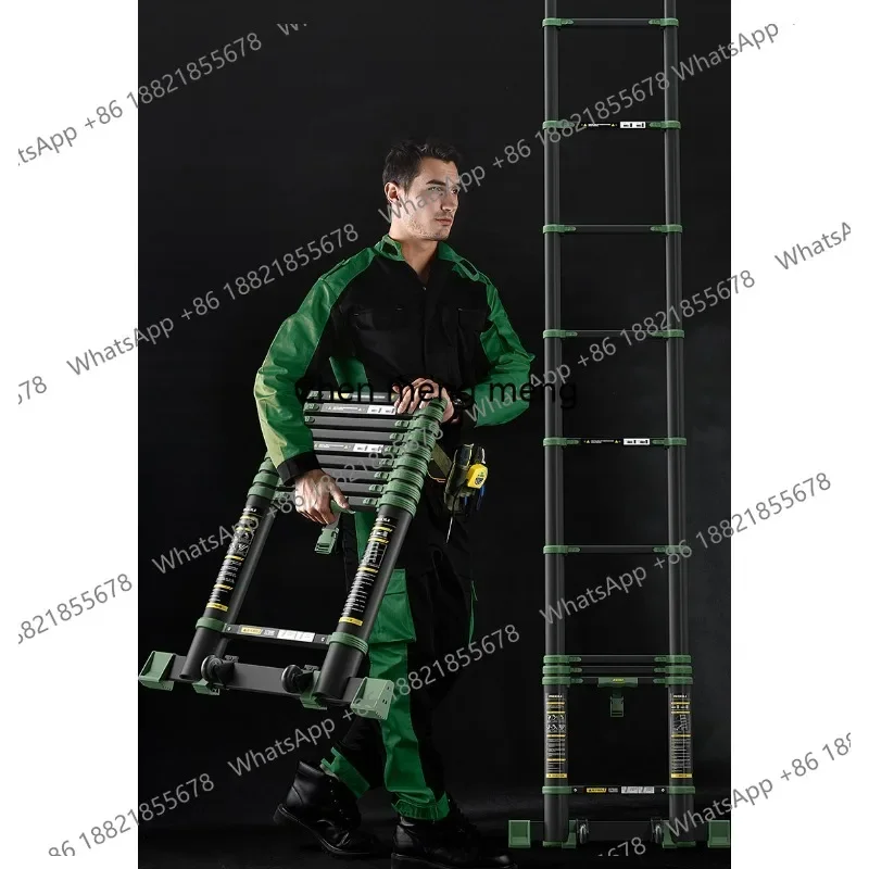 New arrive New High End Telescopic Ladder Reinforced Heavy Duty Engineering Ladder 30 Step Rung Aluminum Alloy Multi Function Ho