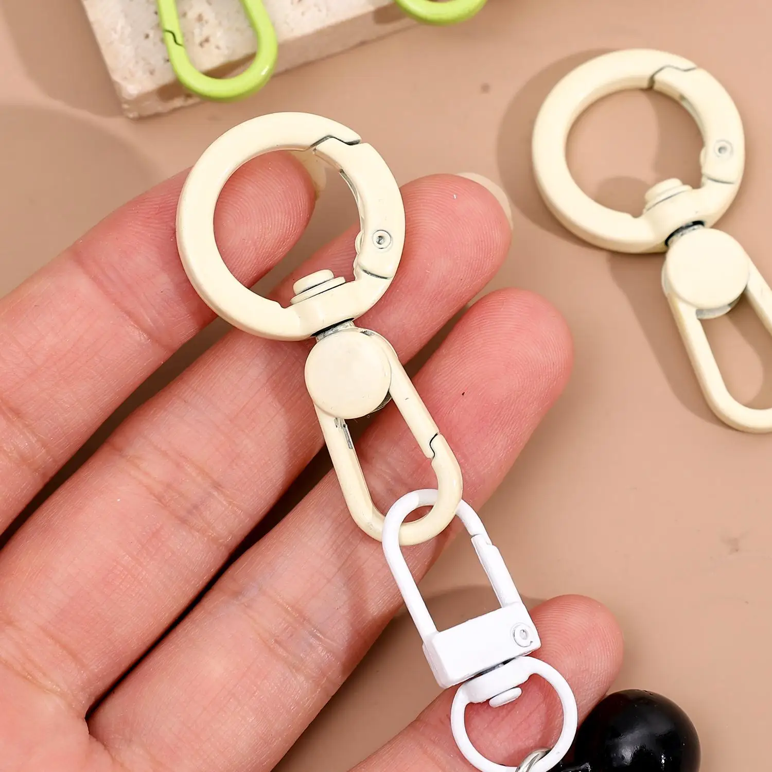 360° Rotatable Buckle Metal Buckles for Keychain Sewing O Ring Swivel Lobster Clasp Bags Hanging Carabiner Hardware Accessories