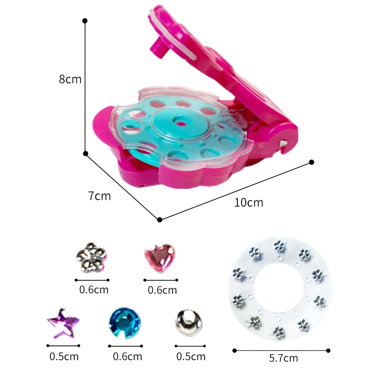 مجموعة أدوات ختم مجوهرات الشعر DIY، مجموعة راديانس مع أداة تصفيف جلام، تحميل النقر اللامع على أي شيء #4