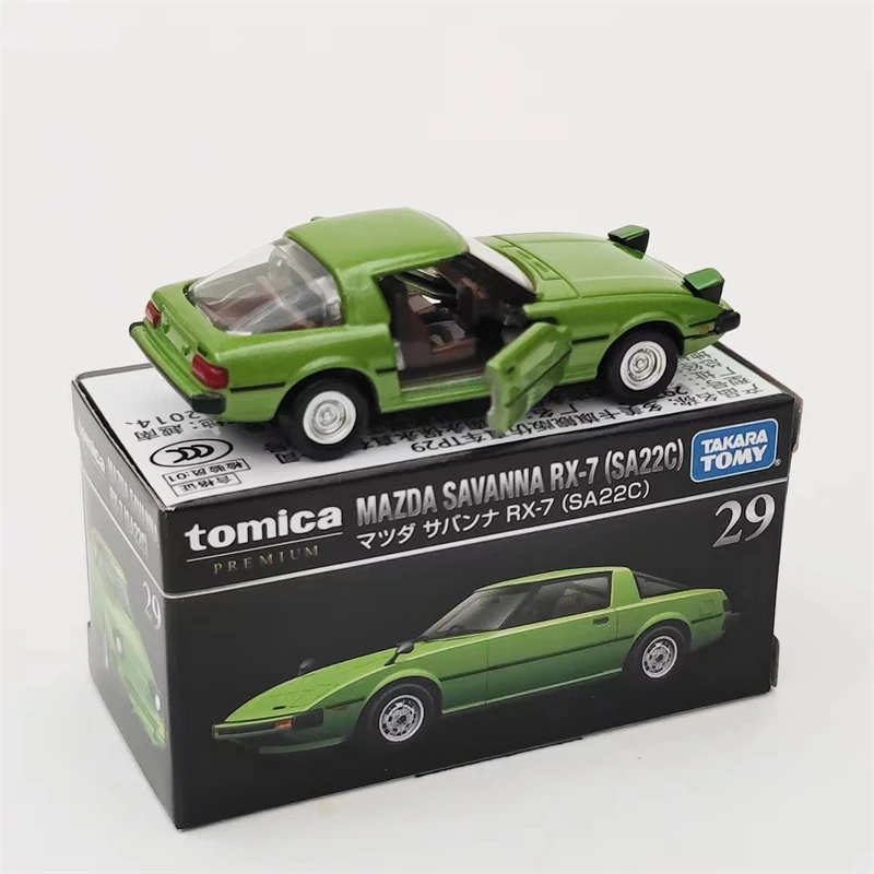 TAKARA TOMY alliage simulation voiture modèle phare TP29 Mazda RX-7 collection ornements, jouets pour garçons, cadeaux de vacances pour enfants