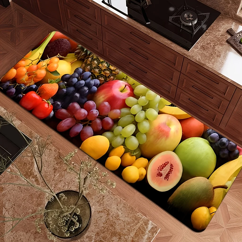 Aesthetic 3D Dog Paw Print Kitchen Runner Mat Grey Stone Rock Rug Gothic Cat Footprint Hallway Laundry Floor Cushion Runner