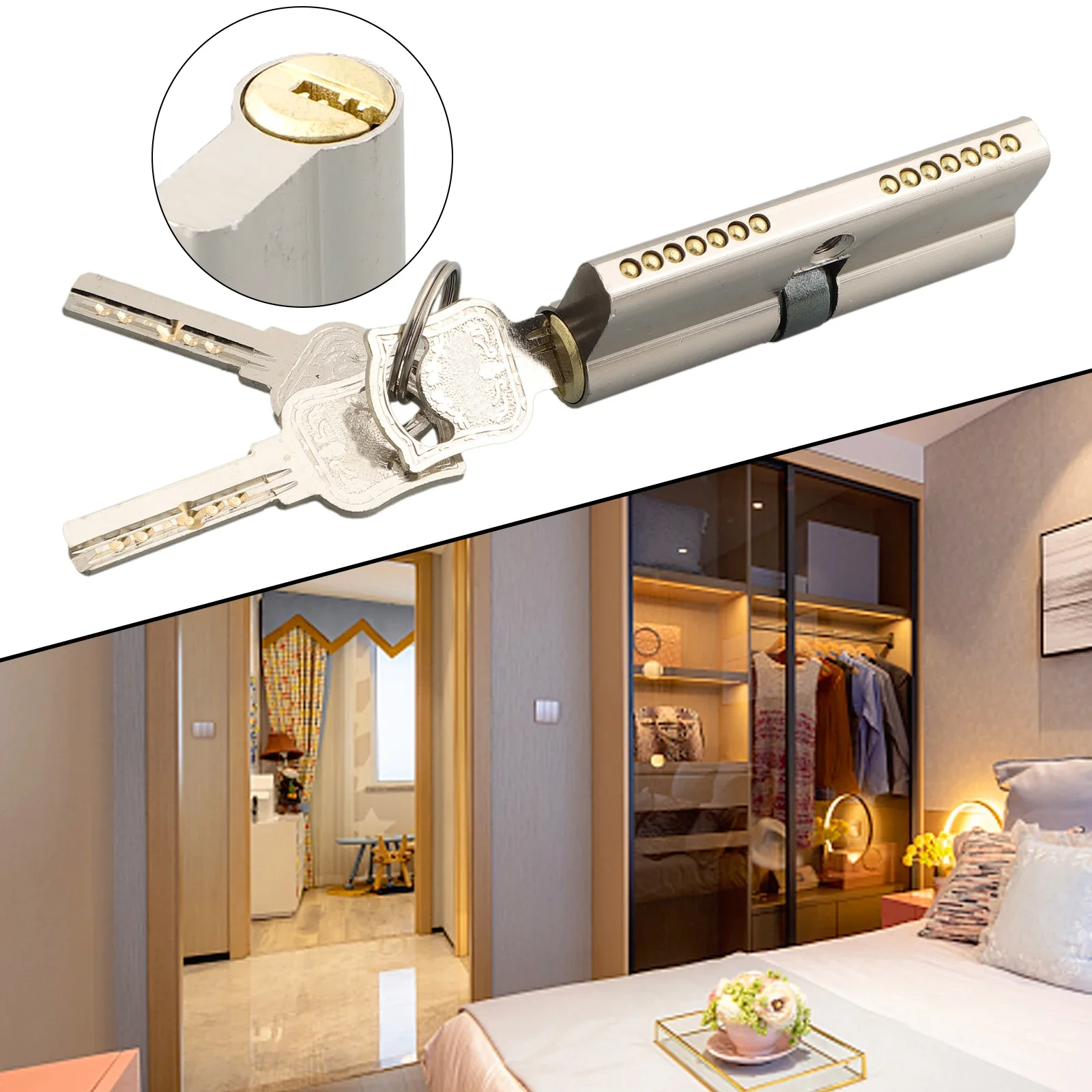 Anti Theft Function Anti Theft Entry Door Lock Cylinder Entrance Entry Features Fits High Quality Installation