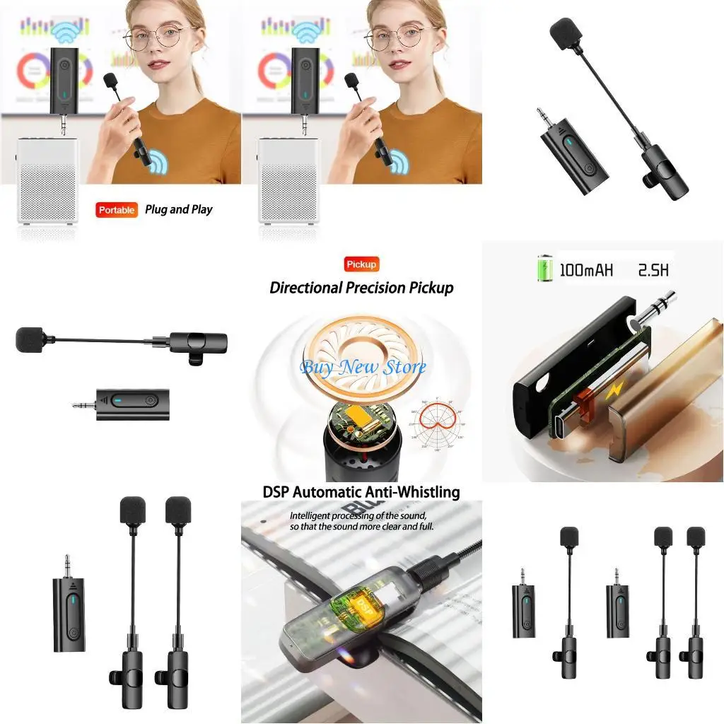 

20CE Portable 2.4G Wireless Voice Amplifier Handheld, Lavalier Microphone
