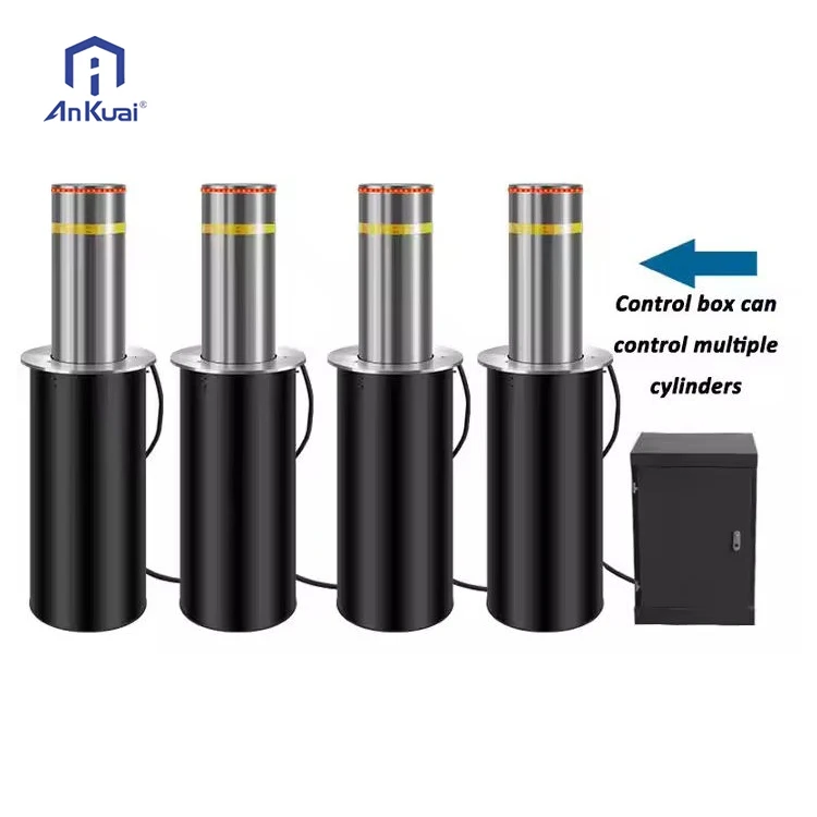 High-Security Automatic Hydraulic Retractable Bollard with Barrier System for Vehicle Access and Control