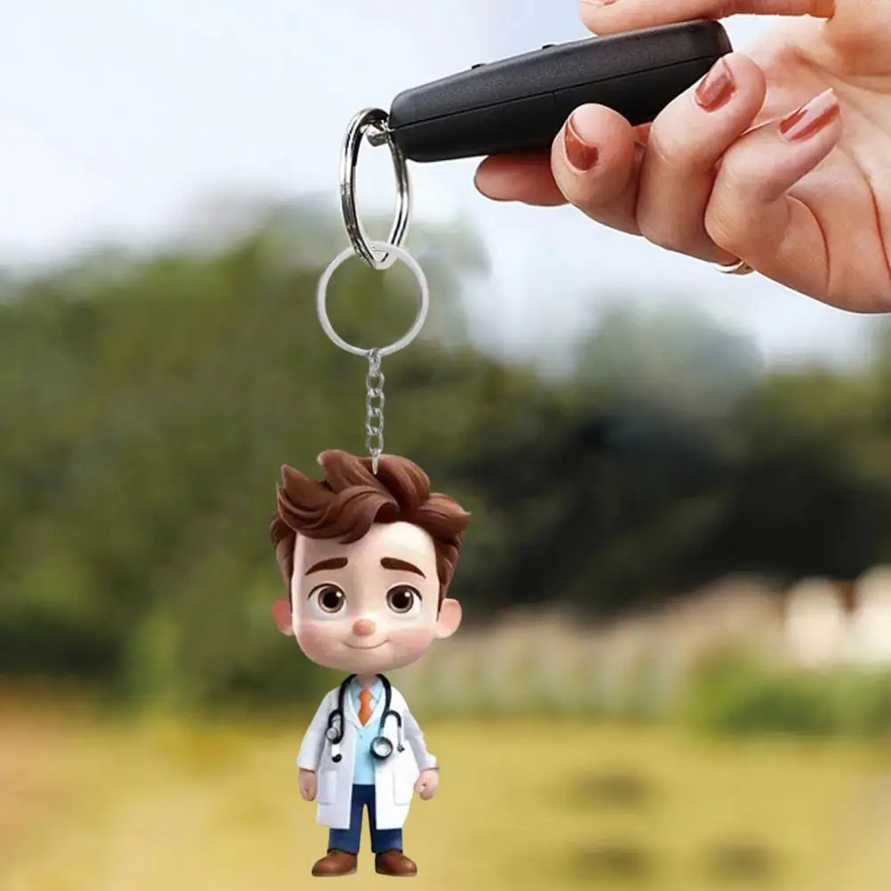 

Nurse Keychain Pendant Symbol of Thanks Appreciation Nurse-themed Key Accessory for Medical Assistants Graduates