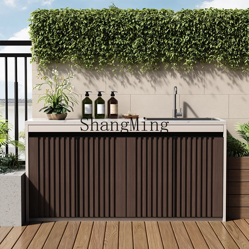 CL في الهواء الطلق سبائك الألومنيوم لوح الصخور خزانة في الهواء الطلق تقليد بالوعة الرخام في الهواء الطلق فناء الطفل تقليد حجر مغسلة #2