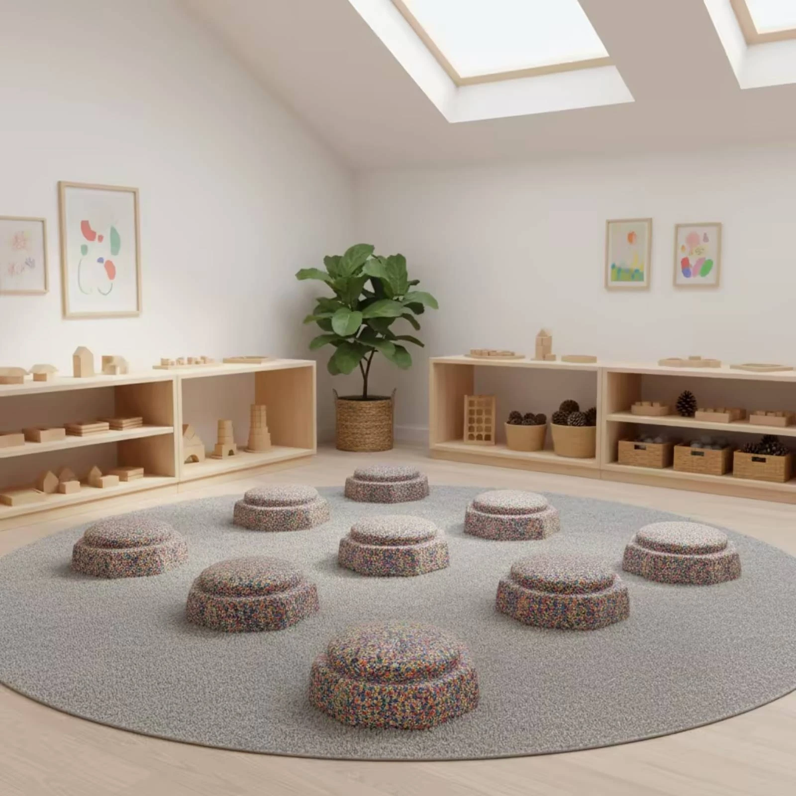 flower-stepping-stone-low-height-balance-practitioner-with-domed-top-training-step-textured-balance-stepping-stones-long-lasting