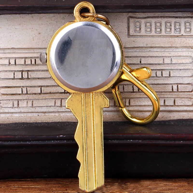 Fashion Gold Key  Pocket Watch Exquisite lovely Children\'s  Pocket Pendant Quartz  Pocket Watch accessory for Men\'s Women\'s  Clo