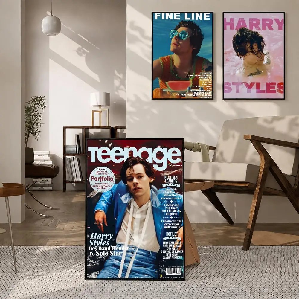 Singer Harry Styles Poster Self‑Adhesive Waterproof PP Poster Coffee House Bar Wall Art Sticker Room Home Decor