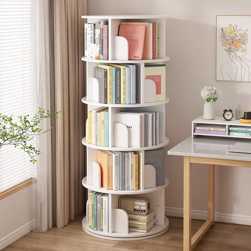 Internet celebrity Rotating bookshelf Floor storage shelf Children's simple picture book rack