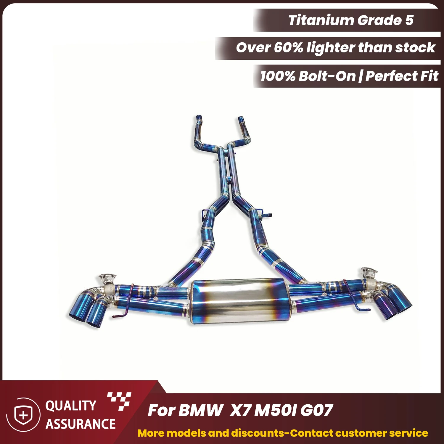 

ECCF Valvetronic Titanium Catback Exhaust For BMW X7 M50I G07 Aggressive Exhaust Sound Performance Upgrade Easy Installation