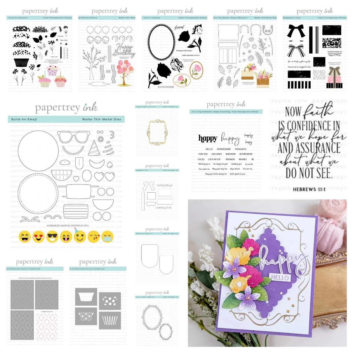 

Reflections Spring Flower Blossoms Die Stencils Big Sentiments Happy Everything Die Stamps DIY Scrapbooking Card Mold 2026 New