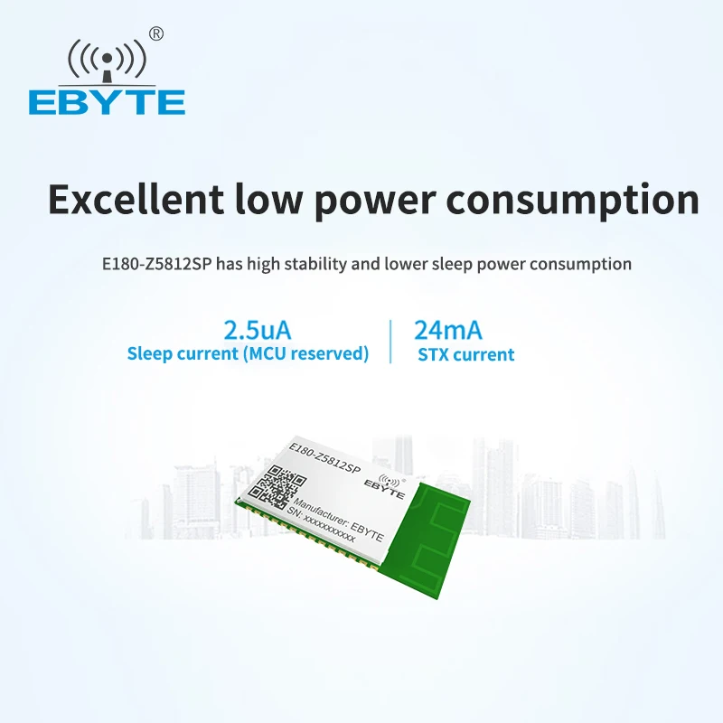 TLSR8258 ZIGBEE 3.0 Module 2.4Ghz Wireless Transceiver Receiver 12dBm 200m E180-Z5812SP EBYTE High Performance Stamp Hole PCB