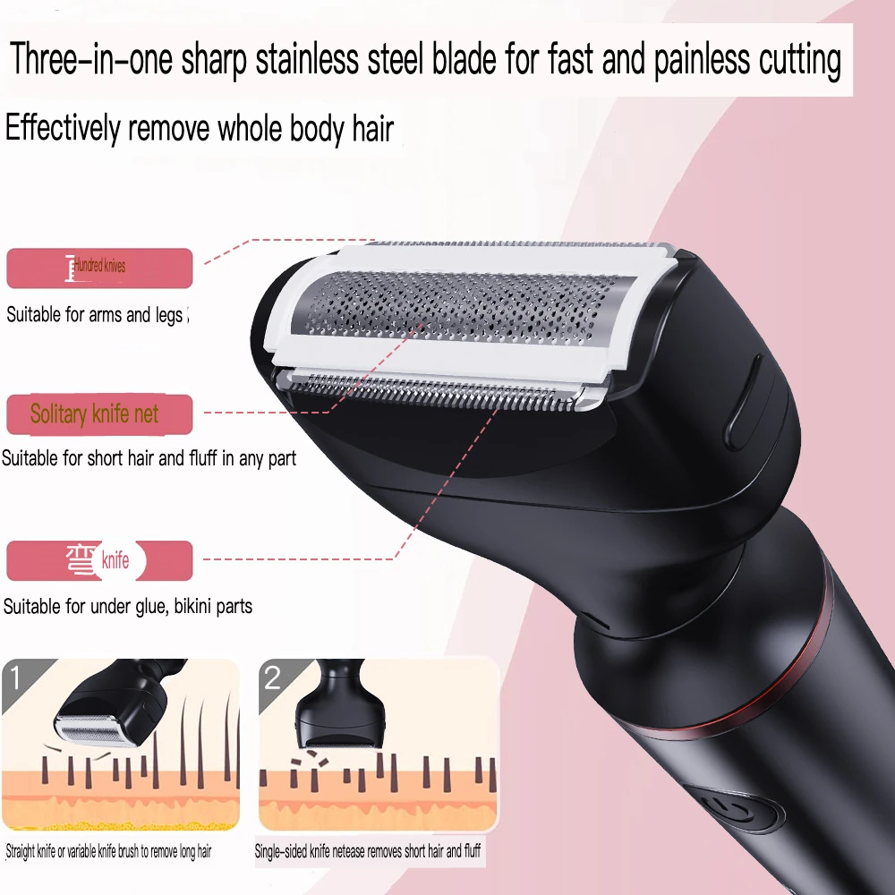 Three In One Digital Multifunctional Electric Shaver For Women, Hair Removal Device