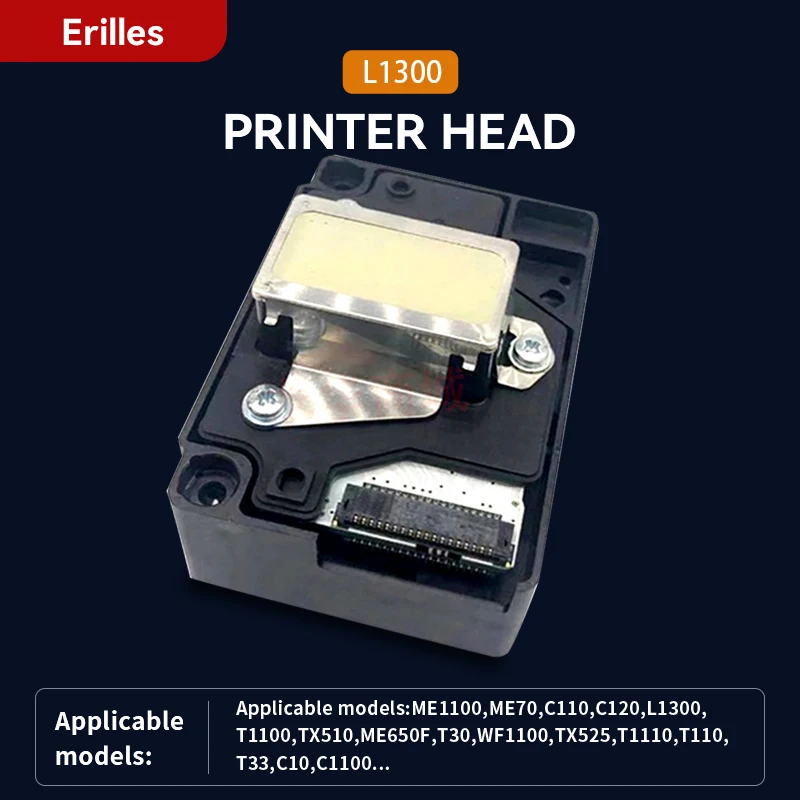 

Print Head L1300 Printer Head for Epson WF1100 TX525 T1110 T1100 TX510 ME650F T30 T110 T33 C10 C1100 C110 C120 ME1100 ME70 L1300