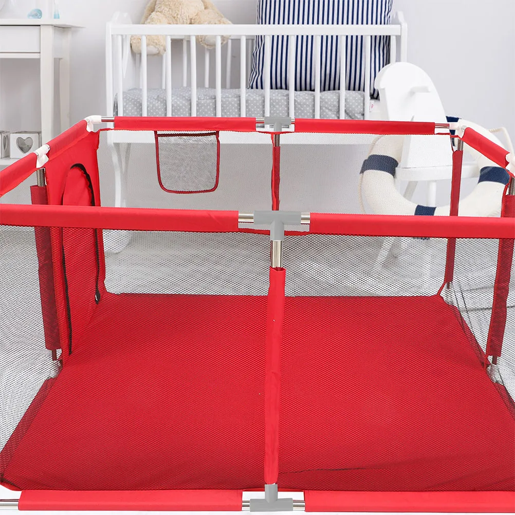 Kit di 8 Connettori a T in Acciaio per Recinzioni per Bambini, Regolabili per Uso Interno ed Esterno