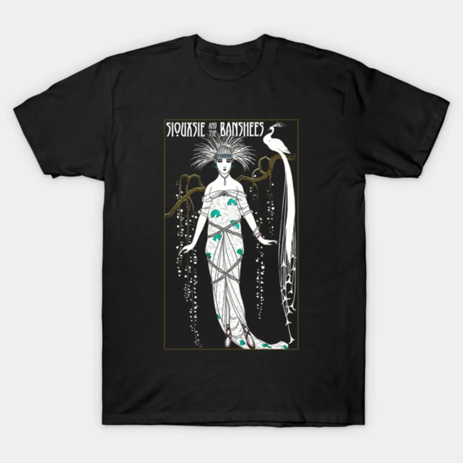 Siouxsie and the Banshees Art Nouveau Design T Shirt vintage Washed Top For Everyday Wear Casual graphic Slightly homme