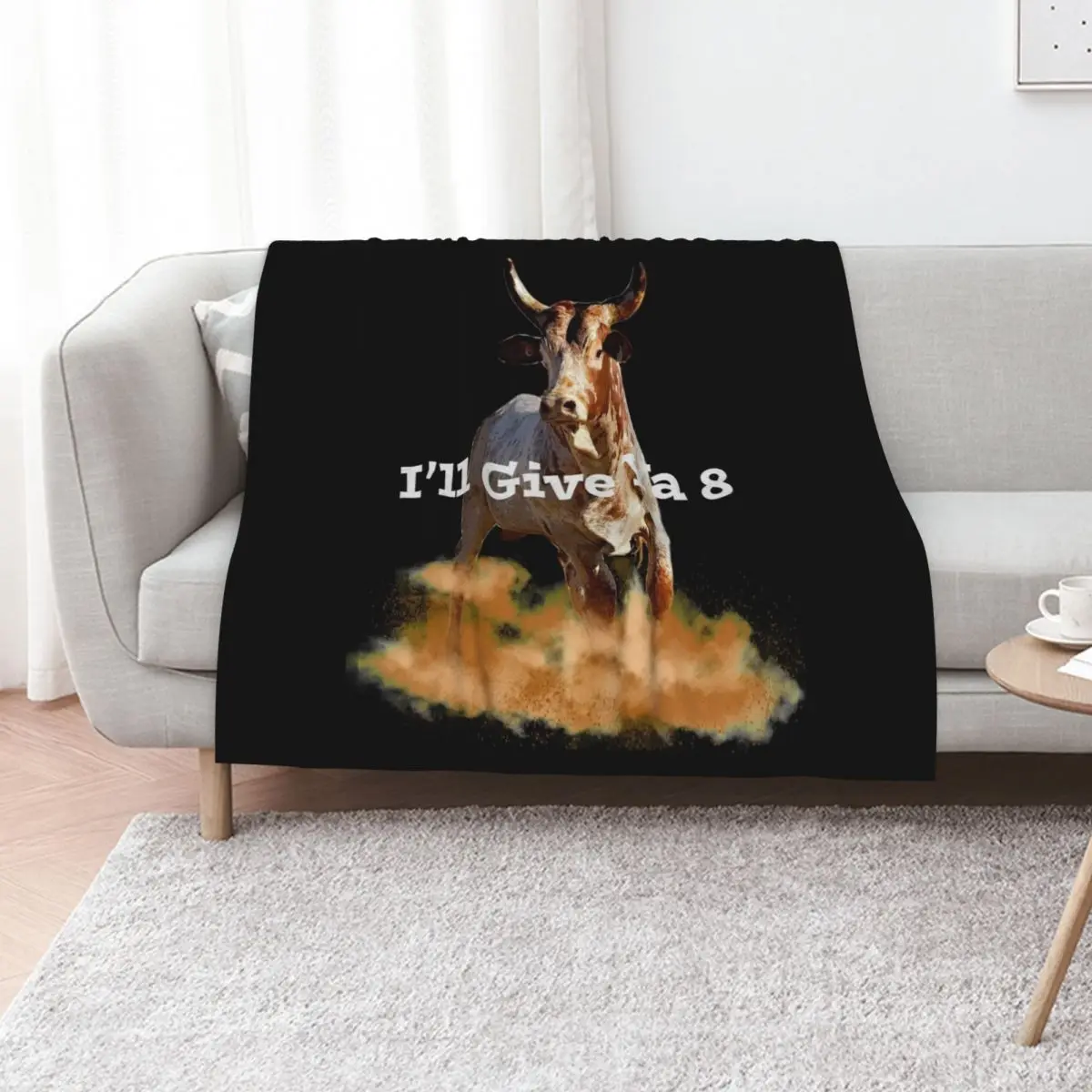 

BULL RIDERS, QUOTES Throw Blanket Vintage Bed linens Picnic Hairy Blankets