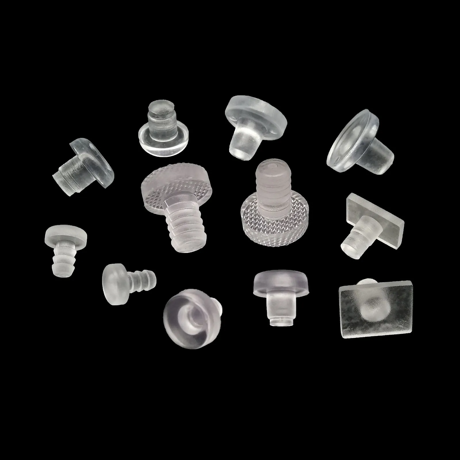 24pcs Soft Clear Transparent Rubber Embedded Furniture Table Chair Leg Feet Bottom Glide Slide Pad Floor Protector Shockproof