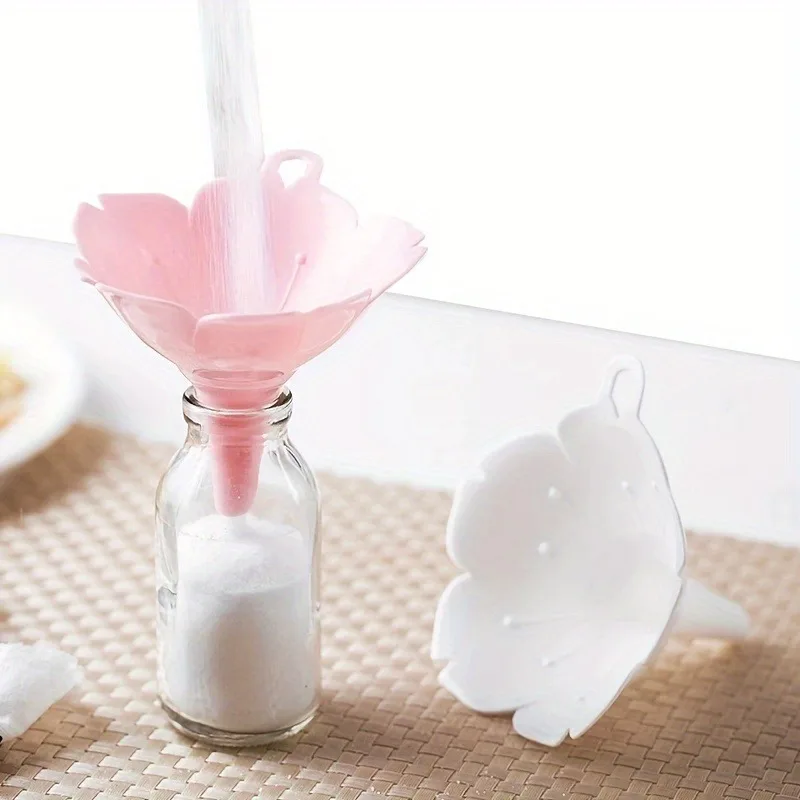 2pcs,Cherry Blossom Funnels, Flower Shaped Funnels, For Kitchen Use, Filling Bottles And Cooking, Kitchen Gadgets, Kitchen Stuff