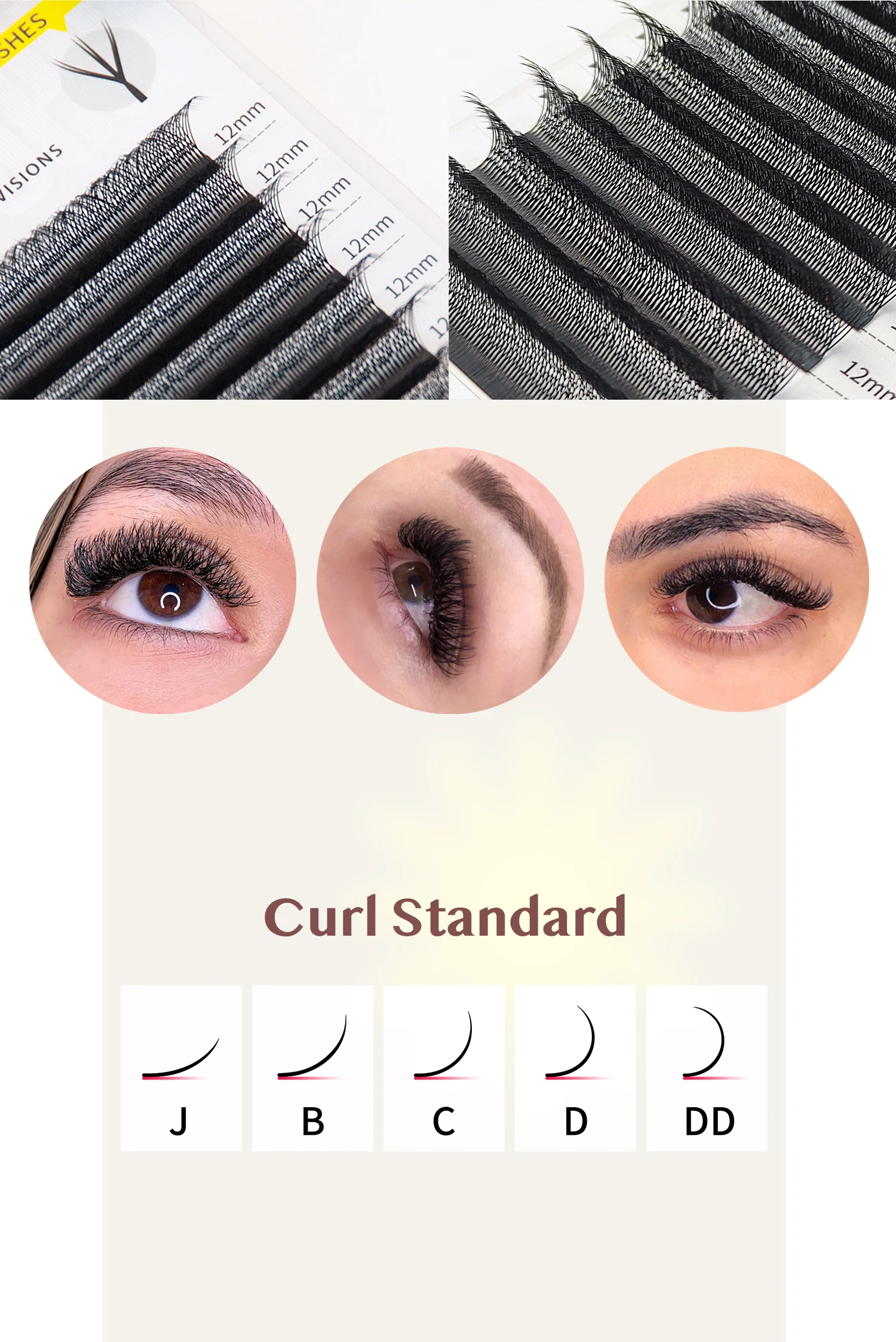 SEEDEW 2 Split Tips Lashes 3D Automatisch blühende W-förmige Make-up-Wimpernverlängerungen Natürliche, weiche, leichte, volle und dichte Wimpern – Detail 4
