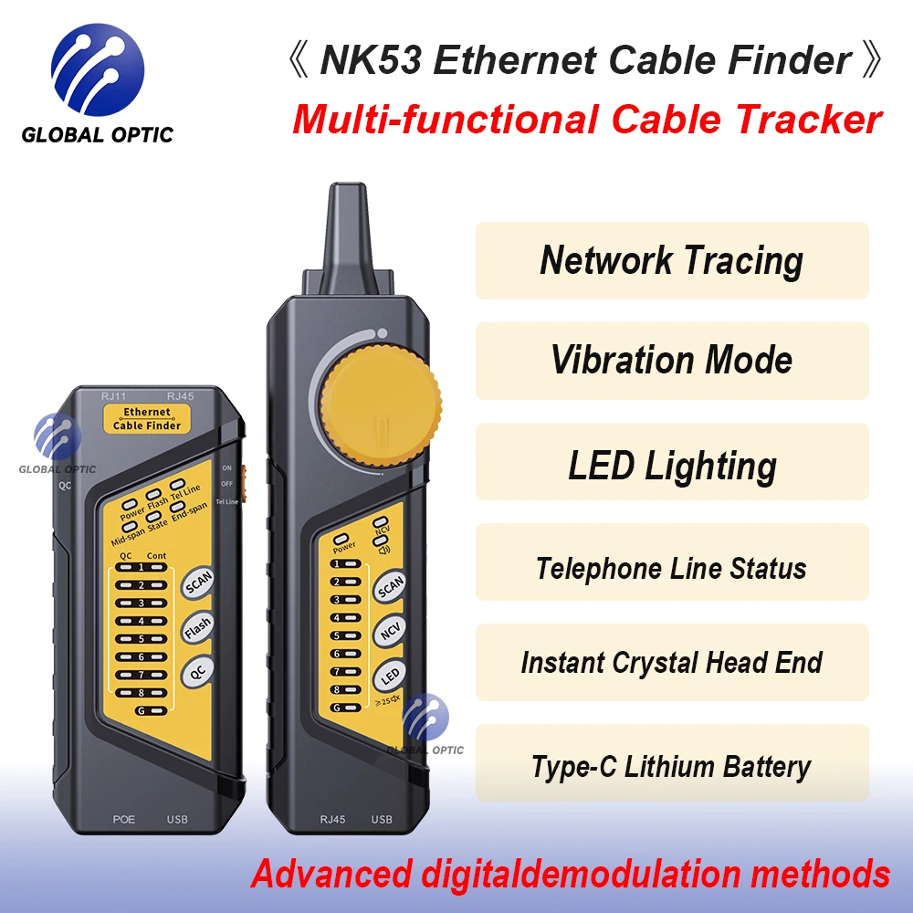 

Новый тестер сетевого кабеля Expert NK53 RJ11 RJ45 Cat5 Cat6, детектор локальной сети, трекер проводов, тонер, искатель линии Ethernet