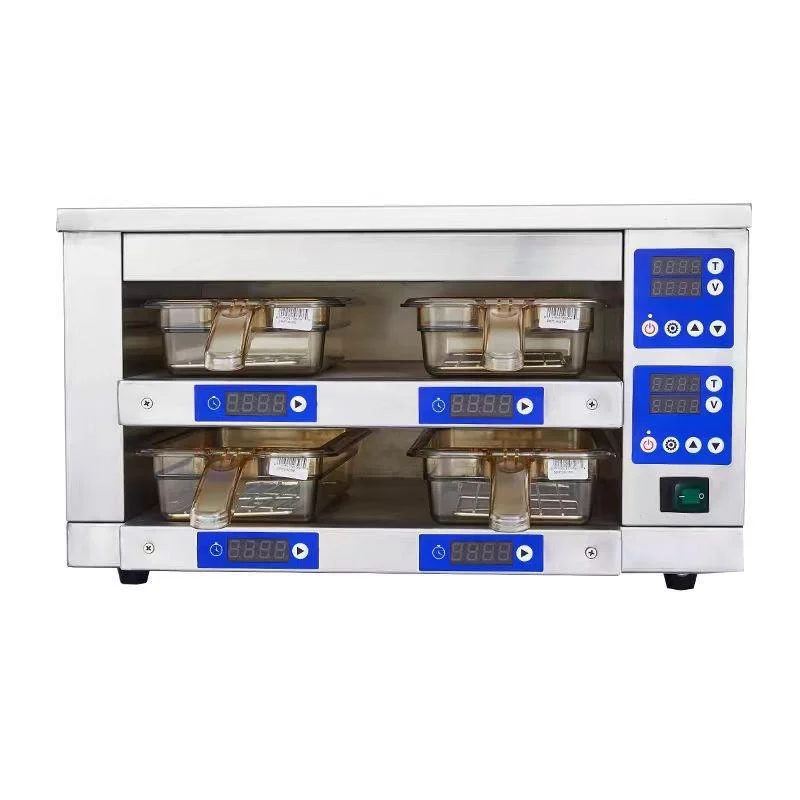 Hot Sale Commercial Electric 2-Tier 4 Plates Food Warmer Cabinet KFC Food Warmer Fast Food Burger Patty Holding