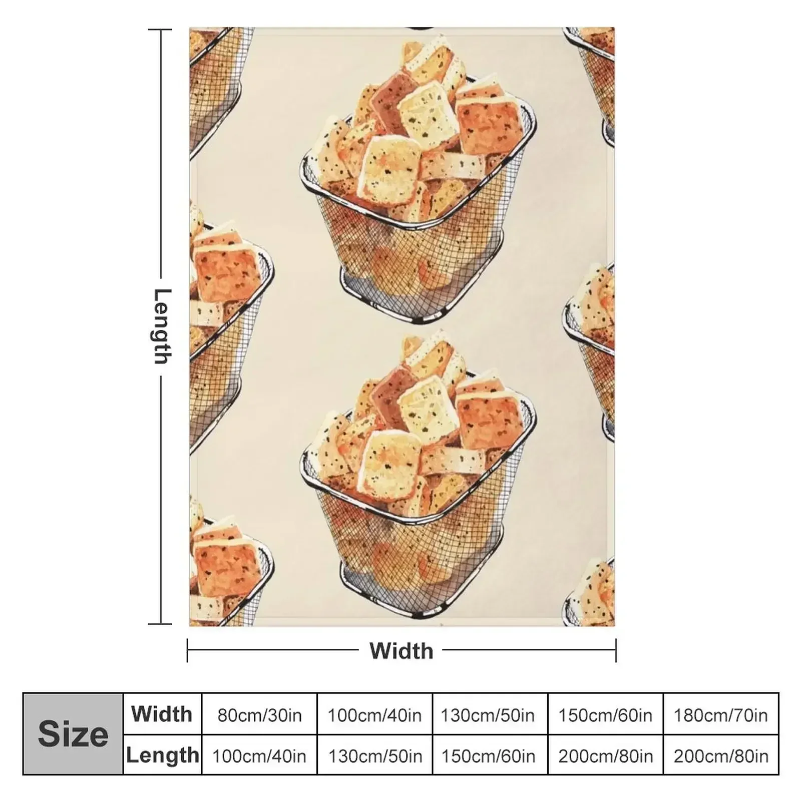 Crunchy Garlic Croutons Throw Blanket Tourist Moving Multi-Purpose Furry Blankets Sofas Of Decoration Quilt Blankets
