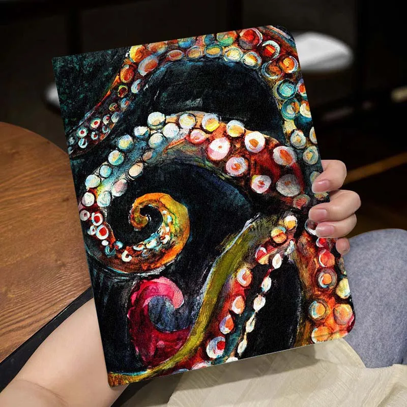 

Colorful Octopus Tentacle Art For iPad Pro Air Mini 1 2 3 4 5 6 7 7th 8th 9th 10th 11th 10.2 9.7 10.5 10.9 11 12.9 Tablet Case