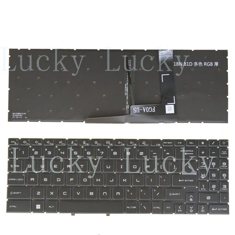 

f New Laptop US Keyboard for MSI MS-1581 MS-1582 MS-1583 Colorful RGB Backlit