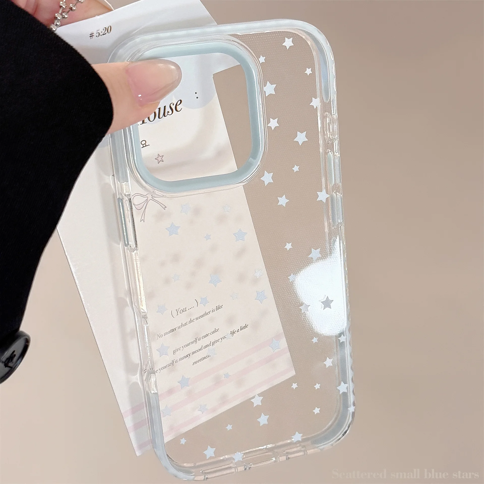 حافظة هاتف Star Clear لهاتف iPhone 16 15 14 13 12 11 Pro Max، غطاء مقاوم للصدمات من مادة TPU بطبقة مزدوجة مع تصميم حافة ملونة #3