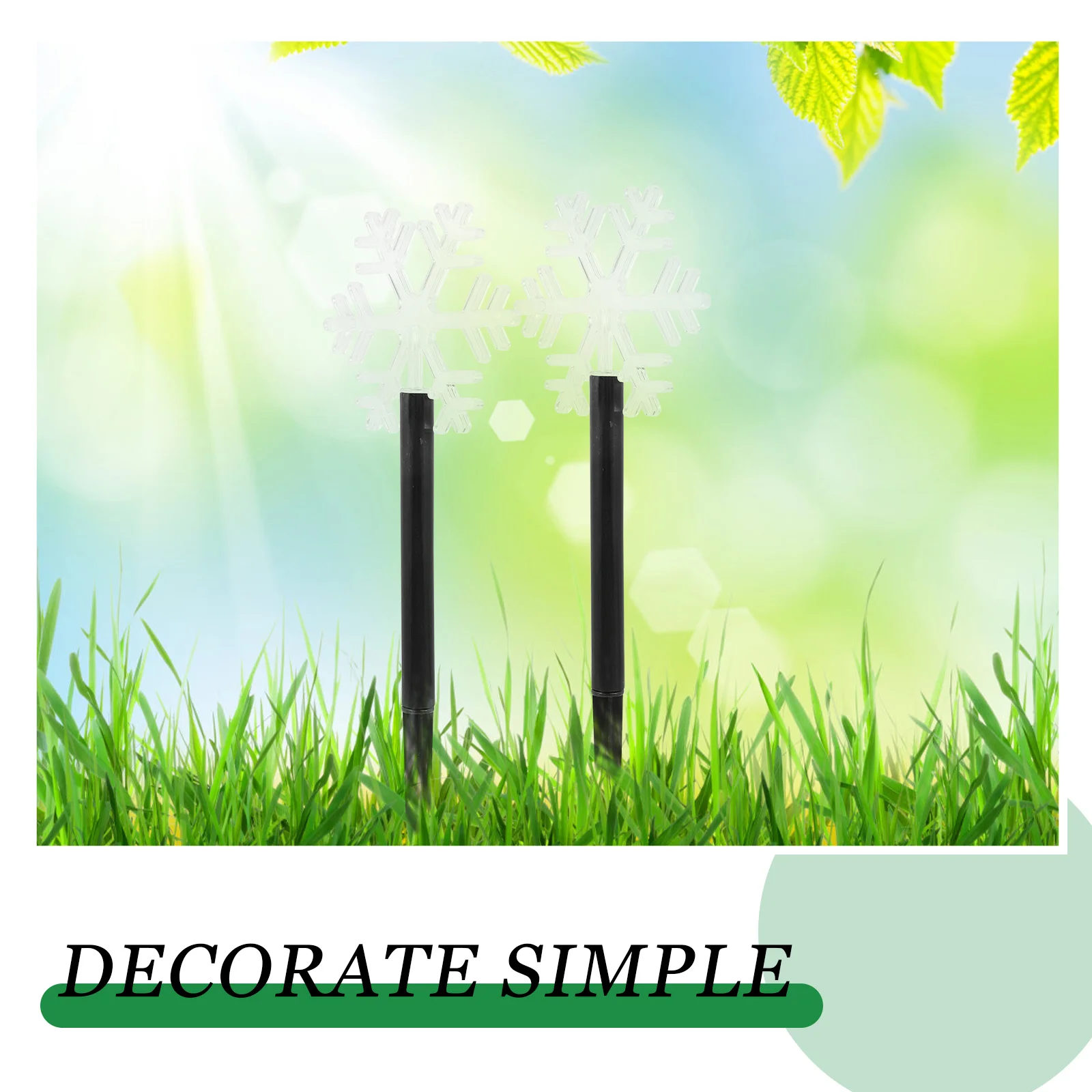 

5 Pcs Christmas Tree Lights Party Lamp Decors Decorative Holiday Decorate Solar Accessories Decoration Abs Outdoor Decorations