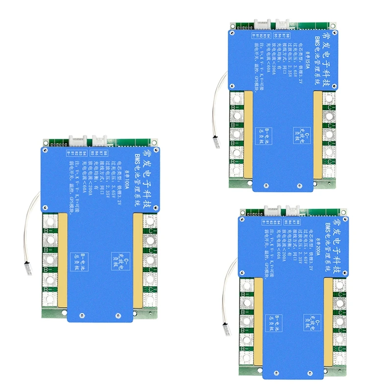 8S 24V Lithium Iron Phosphate Battery Protection Board With Equalization Temperature Control BMS Protection Board