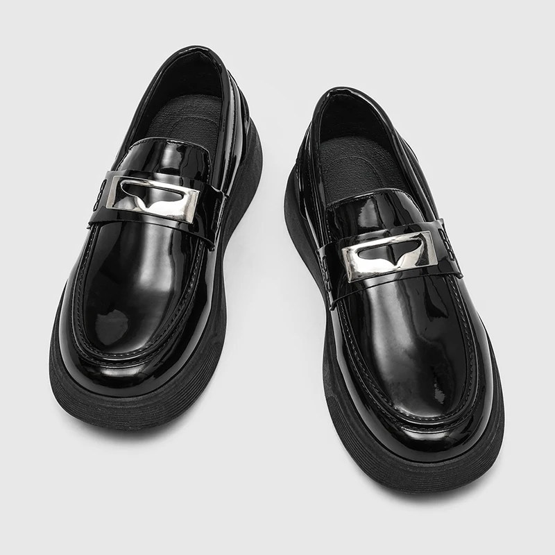 

Spring and summer men's casual niche, one foot lazy shoes, low top thick soled trendy shoes