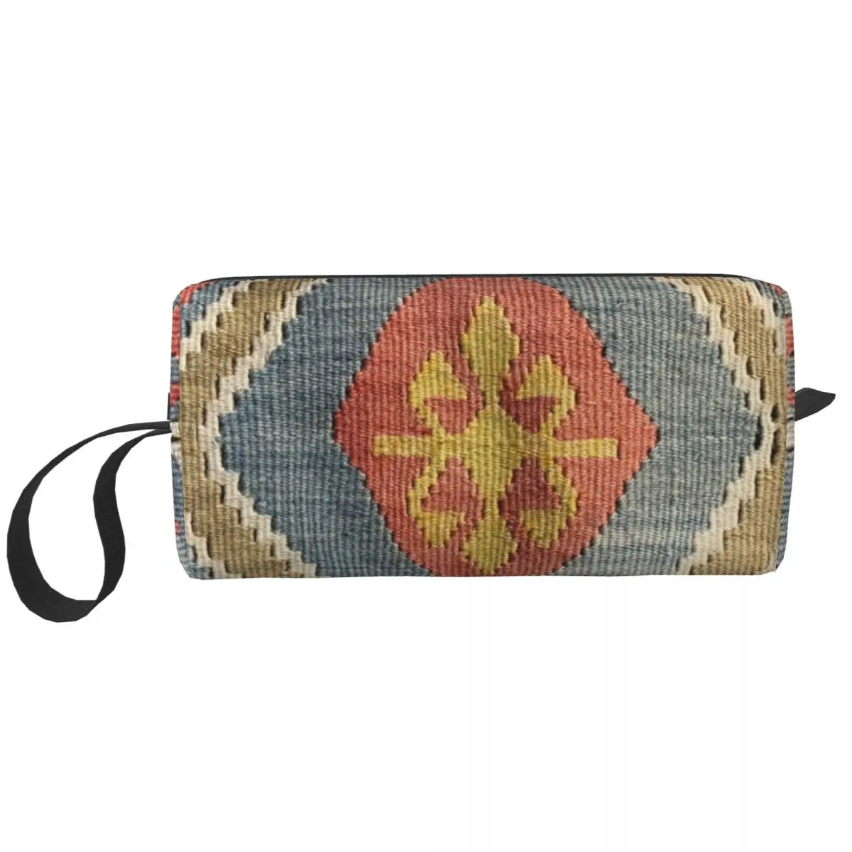 Navaho Weave Turkish Ethnic Kilim Cosmetic Bag Women Vintage Persian Antique Tribal Makeup Case Beauty Storage Toiletry Bags