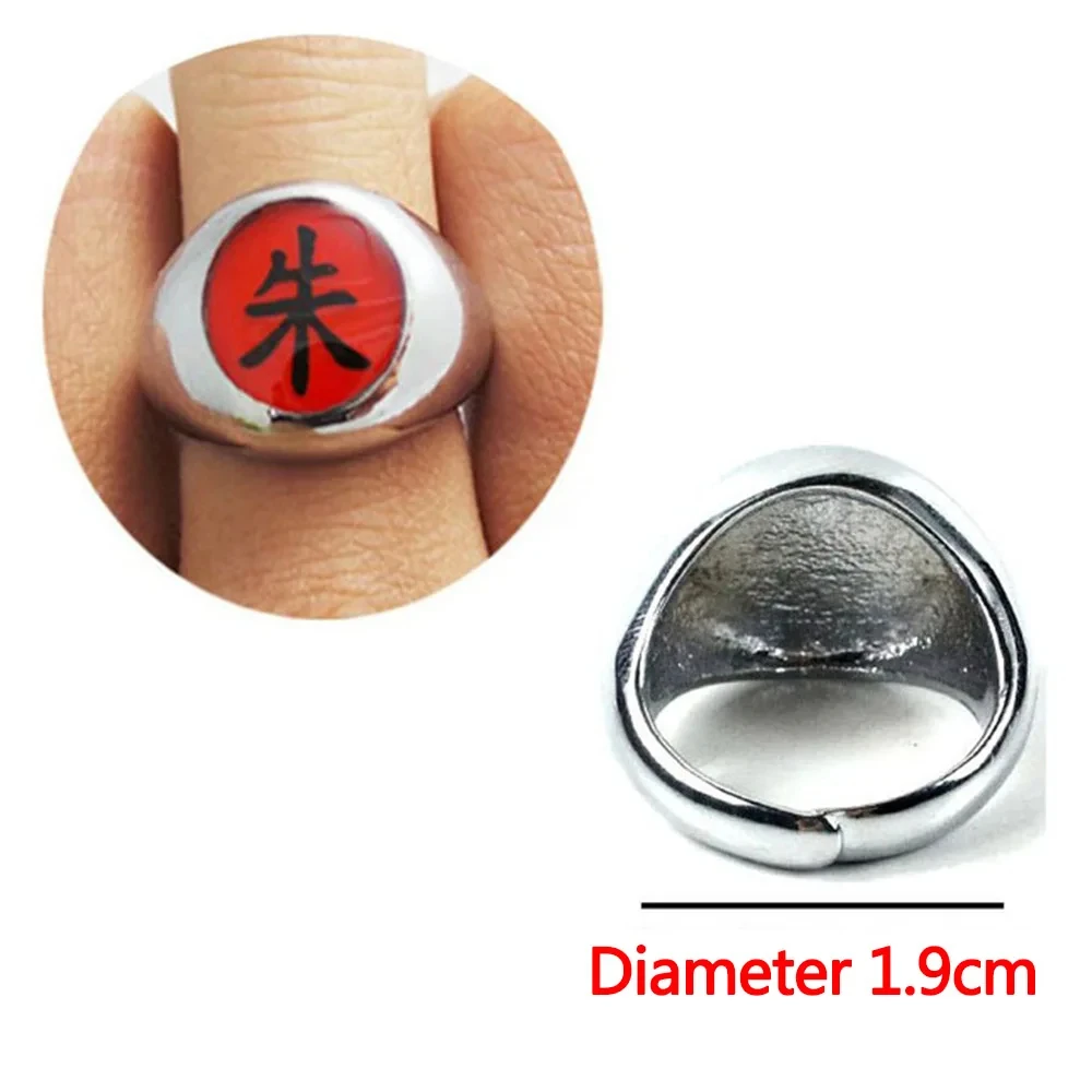 Naruto Akatsuki Rings Headbands Anime Figure Itachi Cosplay Ring Accessories Props Jewerly Christmas Party Gifts