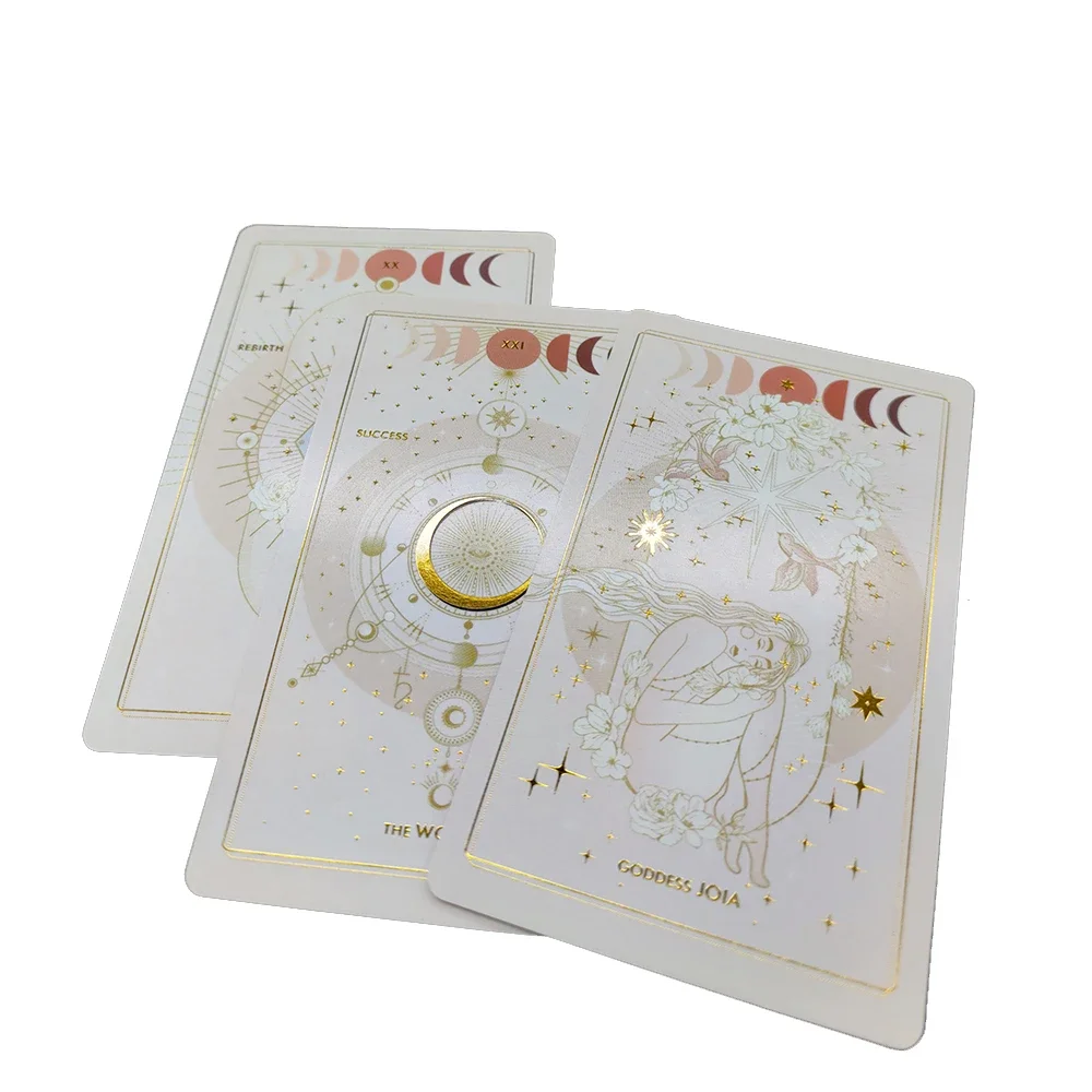 Large size sturdy deck The Destiny Divination Tarot Deck for Beginners with Gold Embossing for Women With Paper Guidebook