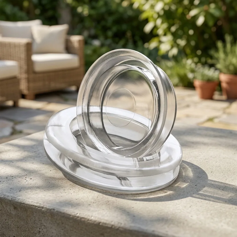 Umbrella Eyelet Ring Cap Set 1.65 Inch For Patio Table Hole Glass Stone Metal Rattan Outdoor Cafe Wedding Decoration Tool